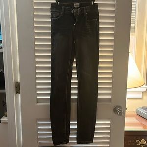 Hudson kids size 16 long, black denim skinny jeans